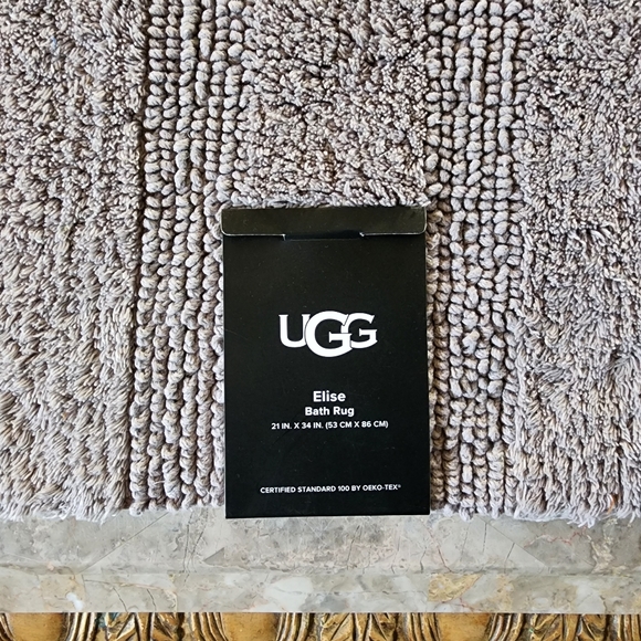 NWT UGG  Elise Bath Rug 21x34 Gray - Picture 4 of 7